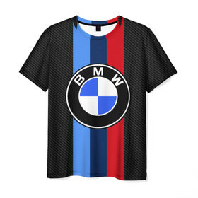 Мужская футболка 3D с принтом BMW Motorsport Carbon в Тюмени, 100% полиэфир | прямой крой, круглый вырез горловины, длина до линии бедер | Тематика изображения на принте: bmw | bmw motorsport | bmw performance | carbon | m | motorsport | performance | sport | бмв | карбон | моторспорт | спорт
