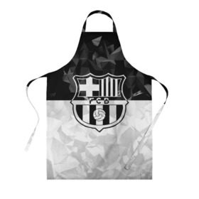 Фартук 3D с принтом FC Barca Black Collection в Тюмени, 100% полиэстер | общий размер — 65 х 85 см, ширина нагрудника — 26 см, горловина — 53 см, длина завязок — 54 см, общий обхват в поясе — 173 см. Принт на завязках и на горловине наносится с двух сторон, на основной части фартука — только с внешней стороны | fc barcelona | fcb | барселона | спорт | спортивные | футбол | футбольный клуб