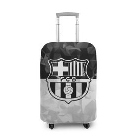 Чехол для чемодана 3D с принтом FC Barca Black Collection в Тюмени, 86% полиэфир, 14% спандекс | двустороннее нанесение принта, прорези для ручек и колес | fc barcelona | fcb | барселона | спорт | спортивные | футбол | футбольный клуб