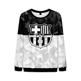 Мужской свитшот 3D с принтом FC Barca Black Collection в Тюмени, 100% полиэстер с мягким внутренним слоем | круглый вырез горловины, мягкая резинка на манжетах и поясе, свободная посадка по фигуре | Тематика изображения на принте: fc barcelona | fcb | барселона | спорт | спортивные | футбол | футбольный клуб