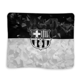 Плед 3D с принтом FC Barca Black Collection в Тюмени, 100% полиэстер | закругленные углы, все края обработаны. Ткань не мнется и не растягивается | Тематика изображения на принте: fc barcelona | fcb | барселона | спорт | спортивные | футбол | футбольный клуб