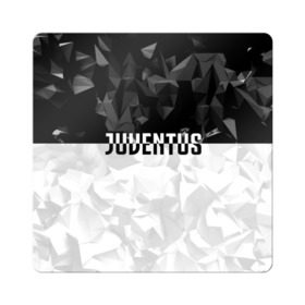 Магнит виниловый Квадрат с принтом Juventus Black Collection в Тюмени, полимерный материал с магнитным слоем | размер 9*9 см, закругленные углы | juventus | спорт | спортивные | футбол | футбольный клуб | ювентус
