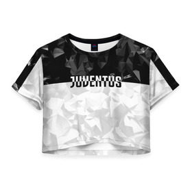Женская футболка 3D укороченная с принтом Juventus Black Collection в Тюмени, 100% полиэстер | круглая горловина, длина футболки до линии талии, рукава с отворотами | juventus | спорт | спортивные | футбол | футбольный клуб | ювентус