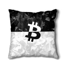 Подушка 3D с принтом BITCOIN Black Collection в Тюмени, наволочка – 100% полиэстер, наполнитель – холлофайбер (легкий наполнитель, не вызывает аллергию). | состоит из подушки и наволочки. Наволочка на молнии, легко снимается для стирки | bitcoin | btc | crypto | miner | mining | биткоин | валюта | деньги | криптовалюта | майнинг | цифровое золото