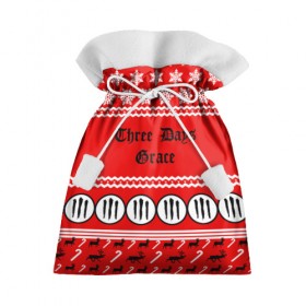 Подарочный 3D мешок с принтом Праздничный Three Days Grace в Тюмени, 100% полиэстер | Размер: 29*39 см | 