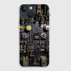 Чехол для iPhone 13 mini с принтом Механизм в Тюмени,  |  | давление | дым | механизм | механика | панк | пар | рычаг | стим | стимпанк | тумблер
