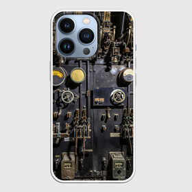 Чехол для iPhone 13 Pro с принтом Механизм в Тюмени,  |  | давление | дым | механизм | механика | панк | пар | рычаг | стим | стимпанк | тумблер