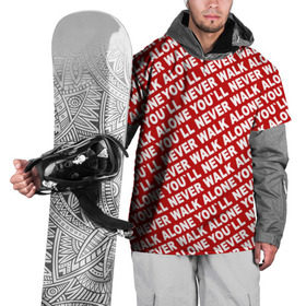 Накидка на куртку 3D с принтом YNWA красный в Тюмени, 100% полиэстер |  | Тематика изображения на принте: liverpool | ynwa | yol ll never walk alone | апл | ливерпуль | футбол