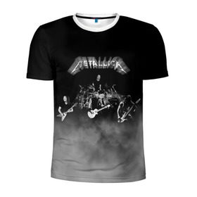 Мужская футболка 3D спортивная с принтом Группа Metallica в Тюмени, 100% полиэстер с улучшенными характеристиками | приталенный силуэт, круглая горловина, широкие плечи, сужается к линии бедра | metallica | группа | джеймс хэтфилд | кирк хэмметт | ларс ульрих | метал | металика | металлика | миталика | музыка | роберт трухильо | рок | трэш | трэшметал | хард | хардрок | хеви | хевиметал