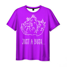 Мужская футболка 3D с принтом Just a Bush в Тюмени, 100% полиэфир | прямой крой, круглый вырез горловины, длина до линии бедер | Тематика изображения на принте: battle royale | fortnite | батл роял | фортнайт