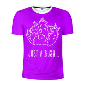 Мужская футболка 3D спортивная с принтом Just a Bush в Тюмени, 100% полиэстер с улучшенными характеристиками | приталенный силуэт, круглая горловина, широкие плечи, сужается к линии бедра | Тематика изображения на принте: battle royale | fortnite | батл роял | фортнайт