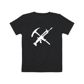 Детская футболка хлопок с принтом Fortnite в Тюмени, 100% хлопок | круглый вырез горловины, полуприлегающий силуэт, длина до линии бедер | battle royale | fortnite | батл роял | фортнайт