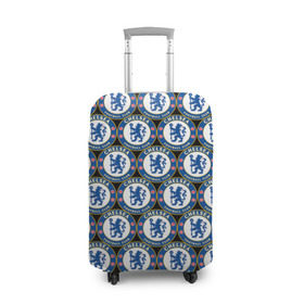 Чехол для чемодана 3D с принтом Chelsea в Тюмени, 86% полиэфир, 14% спандекс | двустороннее нанесение принта, прорези для ручек и колес | chelsea | england | football | logo | london | sport | англия | арт | лига | лого | спорт | стикеры | текстура | фк | футбол | футбольный клуб | челси | эмблема