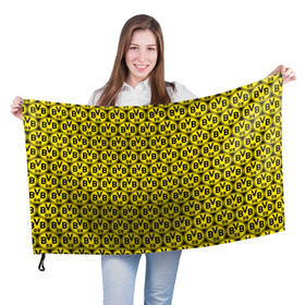 Флаг 3D с принтом Borussia в Тюмени, 100% полиэстер | плотность ткани — 95 г/м2, размер — 67 х 109 см. Принт наносится с одной стороны | боруссия | дортмунд