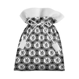 Подарочный 3D мешок с принтом Chelsea Black&White в Тюмени, 100% полиэстер | Размер: 29*39 см | Тематика изображения на принте: chelsea | england | football | logo | london | sport | англия | арт | лига | лого | спорт | текстура | фк | футбол | футбольный клуб | челси | эмблема