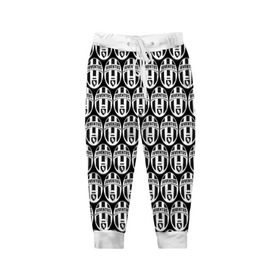Детские брюки 3D с принтом Juventus Black&White в Тюмени, 100% полиэстер | манжеты по низу, эластичный пояс регулируется шнурком, по бокам два кармана без застежек, внутренняя часть кармана из мелкой сетки | 