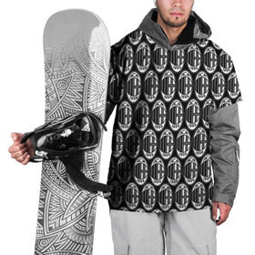 Накидка на куртку 3D с принтом Milan Black&White в Тюмени, 100% полиэстер |  | football | italia | logo | milan | sport | арт | италия | лига | лого | милан | спорт | текстура | фк | футбол | футбольный клуб | эмблема