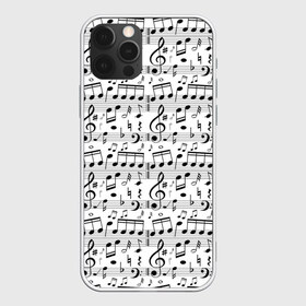 Чехол для iPhone 12 Pro Max с принтом Нотный стан в Тюмени, Силикон |  | бемоль | диез | до | ля | ми | ноты | октава | паттерн | ре | си | скрипичный ключ | соль | фа