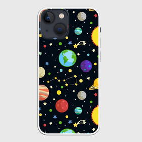 Чехол для iPhone 13 mini с принтом Солнечная система в Тюмени,  |  | большая медведица | венера | звезда | звезды | земля | космос | марс | меркурий | паттерн | сатурн | созвездия | солнце | уран | юпитер