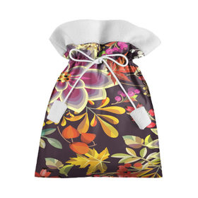 Подарочный 3D мешок с принтом Осенние мотивы в Тюмени, 100% полиэстер | Размер: 29*39 см | Тематика изображения на принте: fashion | flower | акварельные цветы | краски | осень | природа | рисованные цветы | розы | цветы