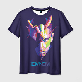 Мужская футболка 3D с принтом Eminem в Тюмени, 100% полиэфир | прямой крой, круглый вырез горловины, длина до линии бедер | actor | american rapper | composer | eminem | music | rap | record producer | актёр | американский | искусство | композитор | музыка | музыкальный продюсер | поп арт | рэп | рэпер