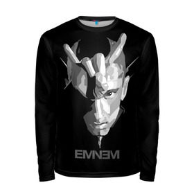 Мужской лонгслив 3D с принтом Eminem в Тюмени, 100% полиэстер | длинные рукава, круглый вырез горловины, полуприлегающий силуэт | actor | american rapper | composer | eminem | music | rap | record producer | актёр | американский | искусство | композитор | музыка | музыкальный продюсер | поп арт | рэп | рэпер