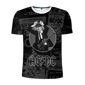 Мужская футболка 3D спортивная с принтом AC/DC в Тюмени, 100% полиэстер с улучшенными характеристиками | приталенный силуэт, круглая горловина, широкие плечи, сужается к линии бедра | ас | ац | диси | дс | дц | исидиси | эйси