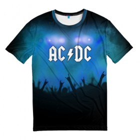 Мужская футболка 3D с принтом AC/DC в Тюмени, 100% полиэфир | прямой крой, круглый вырез горловины, длина до линии бедер | ac dc | band | metal | music | rock | атрибутика | группа | метал | музыка | рок