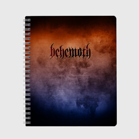 Тетрадь с принтом Behemoth в Тюмени, 100% бумага | 48 листов, плотность листов — 60 г/м2, плотность картонной обложки — 250 г/м2. Листы скреплены сбоку удобной пружинной спиралью. Уголки страниц и обложки скругленные. Цвет линий — светло-серый
 | Тематика изображения на принте: band | behemoth | metal | music | rock | атрибутика | группа | метал | музыка | рок