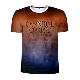 Мужская футболка 3D спортивная с принтом Cannibal Corpse в Тюмени, 100% полиэстер с улучшенными характеристиками | приталенный силуэт, круглая горловина, широкие плечи, сужается к линии бедра | Тематика изображения на принте: 