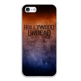 Чехол для iPhone 5/5S матовый с принтом Hollywood Undead в Тюмени, Силикон | Область печати: задняя сторона чехла, без боковых панелей | band | hollywood undead | metal | music | rock | атрибутика | группа | метал | музыка | рок