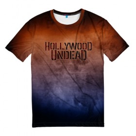 Мужская футболка 3D с принтом Hollywood Undead в Тюмени, 100% полиэфир | прямой крой, круглый вырез горловины, длина до линии бедер | band | hollywood undead | metal | music | rock | атрибутика | группа | метал | музыка | рок