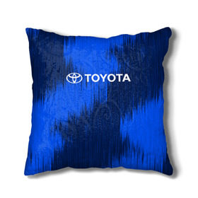 Подушка 3D с принтом Toyota в Тюмени, наволочка – 100% полиэстер, наполнитель – холлофайбер (легкий наполнитель, не вызывает аллергию). | состоит из подушки и наволочки. Наволочка на молнии, легко снимается для стирки | 