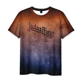 Мужская футболка 3D с принтом Judas Priest в Тюмени, 100% полиэфир | прямой крой, круглый вырез горловины, длина до линии бедер | band | judas priest | metal | music | rock | атрибутика | группа | метал | музыка | рок