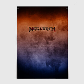 Постер с принтом Megadeth в Тюмени, 100% бумага
 | бумага, плотность 150 мг. Матовая, но за счет высокого коэффициента гладкости имеет небольшой блеск и дает на свету блики, но в отличии от глянцевой бумаги не покрыта лаком | band | megadeth | metal | music | rock | атрибутика | группа | метал | музыка | рок