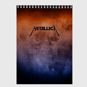 Скетчбук с принтом Metallica в Тюмени, 100% бумага
 | 48 листов, плотность листов — 100 г/м2, плотность картонной обложки — 250 г/м2. Листы скреплены сверху удобной пружинной спиралью | band | metal | metallica | music | rock | атрибутика | группа | метал | музыка | рок