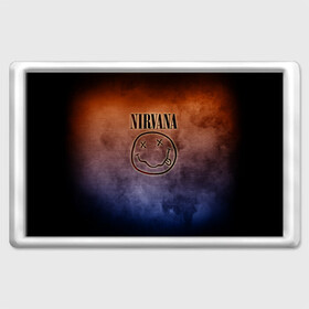 Магнит 45*70 с принтом Nirvana в Тюмени, Пластик | Размер: 78*52 мм; Размер печати: 70*45 | band | metal | music | nirvana | rock | атрибутика | группа | метал | музыка | рок
