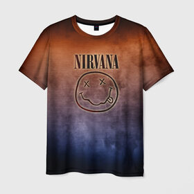 Мужская футболка 3D с принтом Nirvana в Тюмени, 100% полиэфир | прямой крой, круглый вырез горловины, длина до линии бедер | band | metal | music | nirvana | rock | атрибутика | группа | метал | музыка | рок