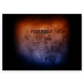 Поздравительная открытка с принтом Powerwolf в Тюмени, 100% бумага | плотность бумаги 280 г/м2, матовая, на обратной стороне линовка и место для марки
 | Тематика изображения на принте: band | metal | music | powerwolf | rock | атрибутика | группа | метал | музыка | рок