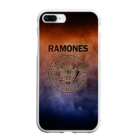 Чехол для iPhone 7Plus/8 Plus матовый с принтом Ramones в Тюмени, Силикон | Область печати: задняя сторона чехла, без боковых панелей | Тематика изображения на принте: band | metal | music | ramones | rock | атрибутика | группа | метал | музыка | рок