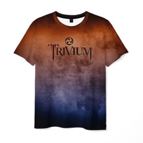 Мужская футболка 3D с принтом Trivium в Тюмени, 100% полиэфир | прямой крой, круглый вырез горловины, длина до линии бедер | band | metal | music | rock | trivium | атрибутика | группа | метал | музыка | рок
