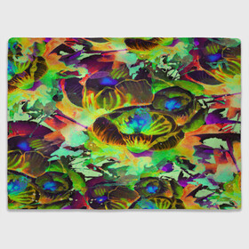 Плед 3D с принтом Acid Flower fashion в Тюмени, 100% полиэстер | закругленные углы, все края обработаны. Ткань не мнется и не растягивается | abstraction | color | flower | garden | spray | tie dye | абстракция | акварель | живопись | искусство | краски | лилии | текстуры | цветные краски | цветы | яркие цвета