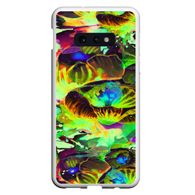 Чехол для Samsung S10E с принтом Acid Flower fashion в Тюмени, Силикон | Область печати: задняя сторона чехла, без боковых панелей | abstraction | color | flower | garden | spray | tie dye | абстракция | акварель | живопись | искусство | краски | лилии | текстуры | цветные краски | цветы | яркие цвета