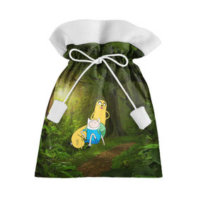 Подарочный 3D мешок с принтом Adventure Time в Тюмени, 100% полиэстер | Размер: 29*39 см | adventure time | время приключений
