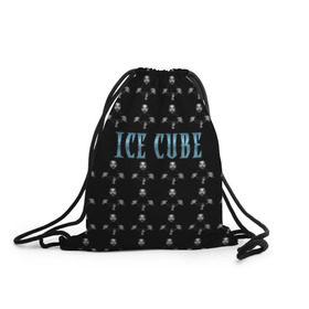 Рюкзак-мешок 3D с принтом Ice Cube в Тюмени, 100% полиэстер | плотность ткани — 200 г/м2, размер — 35 х 45 см; лямки — толстые шнурки, застежка на шнуровке, без карманов и подкладки | hip hop | hiphop | ice cube | mc | n.w.a | rap | айс | гангса | джексон | западное побережье | куб | кубе | кубик льда | кьюб | мс | о ши | оши | реп | репер | речитатив | рэп | рэпер | хип | хипхоп | хоп