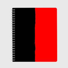 Тетрадь с принтом Red & Black в Тюмени, 100% бумага | 48 листов, плотность листов — 60 г/м2, плотность картонной обложки — 250 г/м2. Листы скреплены сбоку удобной пружинной спиралью. Уголки страниц и обложки скругленные. Цвет линий — светло-серый
 | black | duotone | phrases | red | text | двухцветный | красный | мат | надписи | половины | полоса | текст | фразы | черный