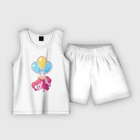 Детская пижама с шортами хлопок с принтом Chibi Pinkie Pie в Тюмени,  |  | Тематика изображения на принте: cartoon | chibi | fim | mlp | mult | my little pony | pinkie | pinkie pie | pony | млп | пинки пай | пони