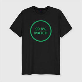 Мужская футболка премиум с принтом Match в Тюмени, 92% хлопок, 8% лайкра | приталенный силуэт, круглый вырез ворота, длина до линии бедра, короткий рукав | black mirror | черное зеркало