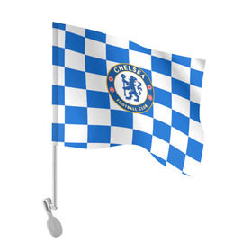 Флаг для автомобиля с принтом FC Chelsea в Тюмени, 100% полиэстер | Размер: 30*21 см | chelsea | england | football | logo | london | sport | англия | лига | лого | спорт | фк | футбол | футбольный клуб | челси | эмблема