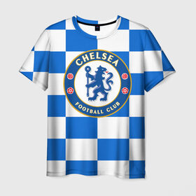 Мужская футболка 3D с принтом FC Chelsea в Тюмени, 100% полиэфир | прямой крой, круглый вырез горловины, длина до линии бедер | chelsea | england | football | logo | london | sport | англия | лига | лого | спорт | фк | футбол | футбольный клуб | челси | эмблема
